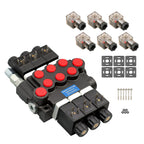 3 Spool Hydraulic Control Valve for Various Models (3600 PSI, 12V DC)
