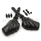 Black Skull Skeleton Hand Mirror for Suzuki GSX-R Hayabusa (2000–2023)