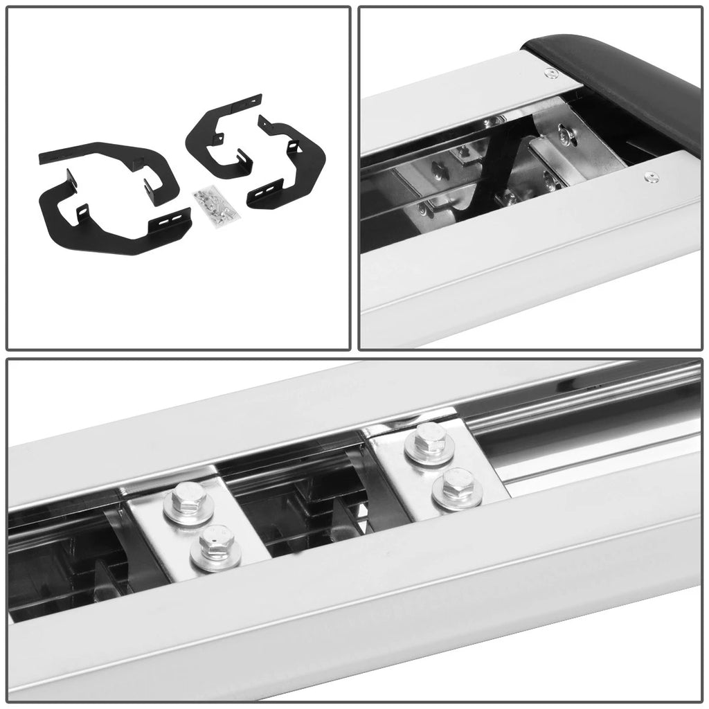 Set of 2 Chrome Step Bar Running Boards for Silverado Sierra (2007–2019)