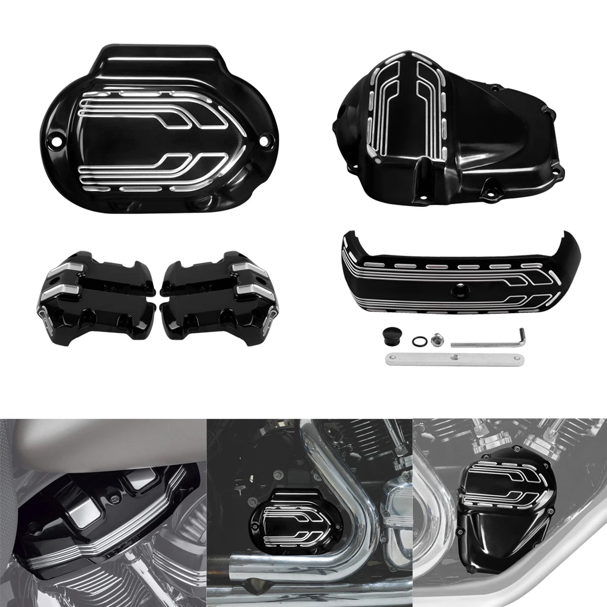 Rocker Box Cam Cleaner Covers for Harley Touring (2017–2020)