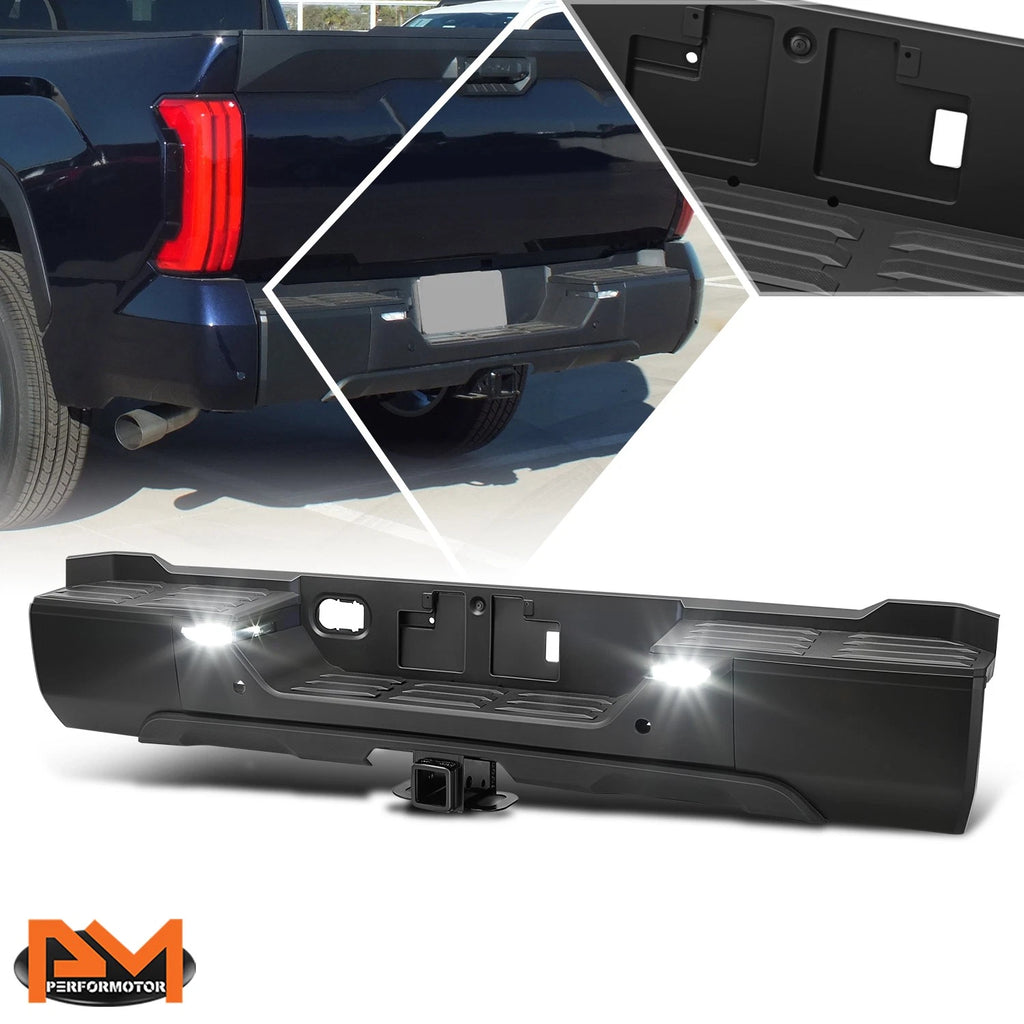 Rear Bumper Assembly for Toyota Tundra (2022–2026) PAS Holes, Towing Pkg, LED