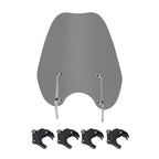 Smoke Windshield & Bracket & 49mm Clamps for Harley Dyna Softail