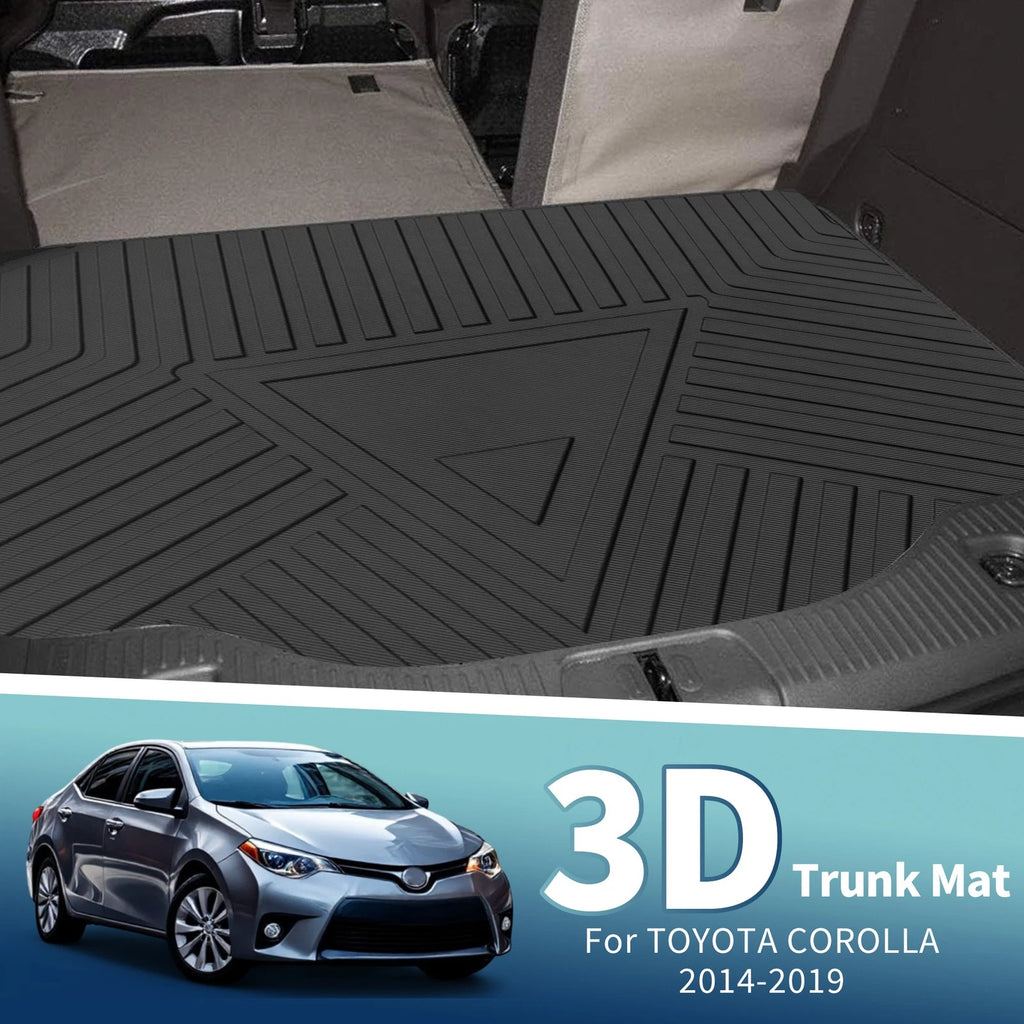 Flat Face Cargo Liner Rear Trunk Mat for Toyota Corolla (2014–2019) TPE