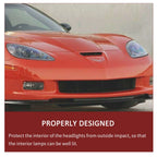 Replacement Headlight Lens for Chevy C6 Corvette (2005–2013) with Black Trim