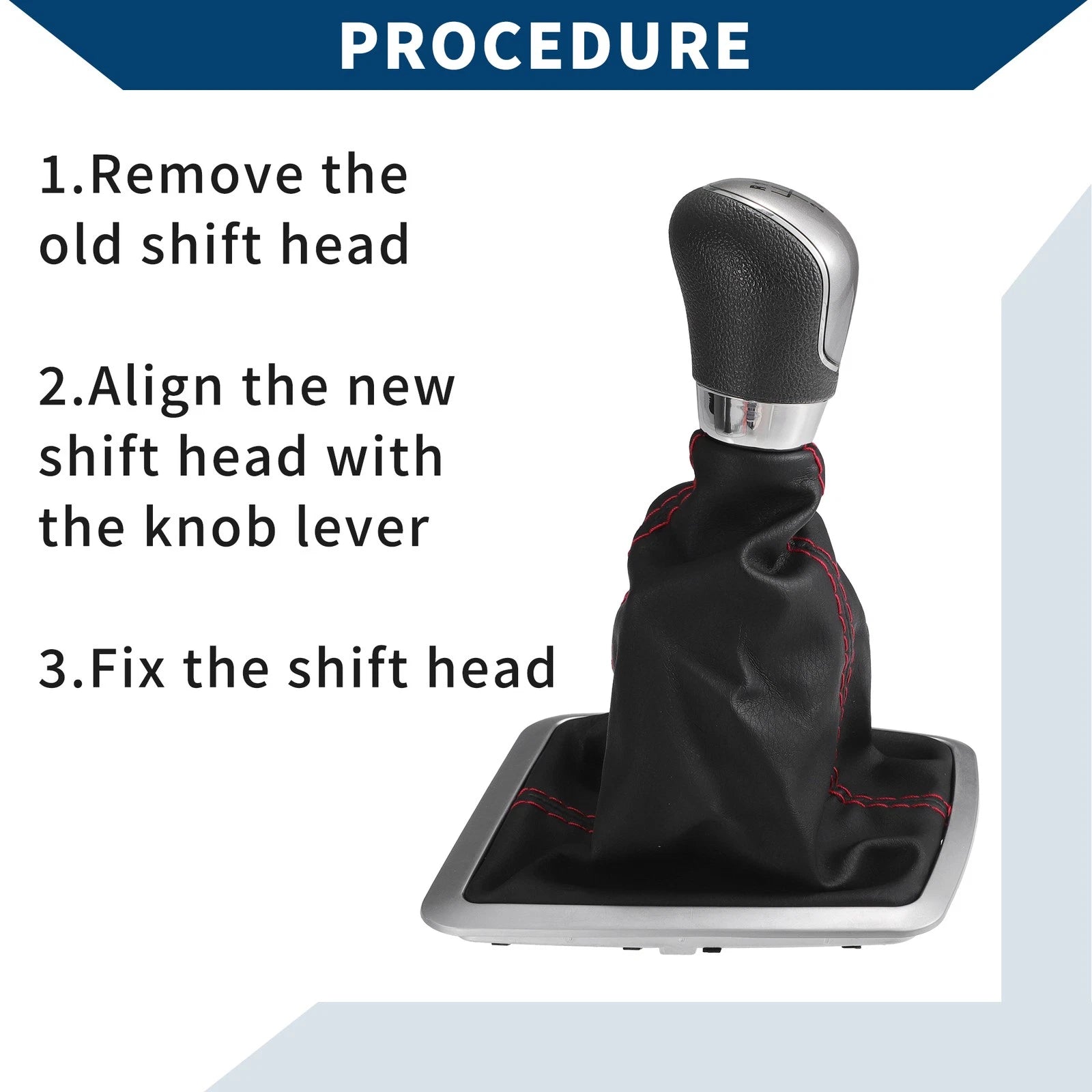 6 Speed Gear Shift Knob with Dust Cover for Ford Focus (2012–2018)