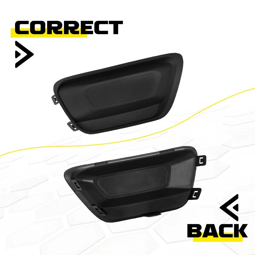 Pair of Front Bumper Fog Light Covers for Chevy Colorado (2015–2020)