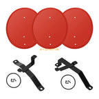 3 Red Number Plates for Honda Z50 Z50R (1979–1987) w/ Brackets & Clips