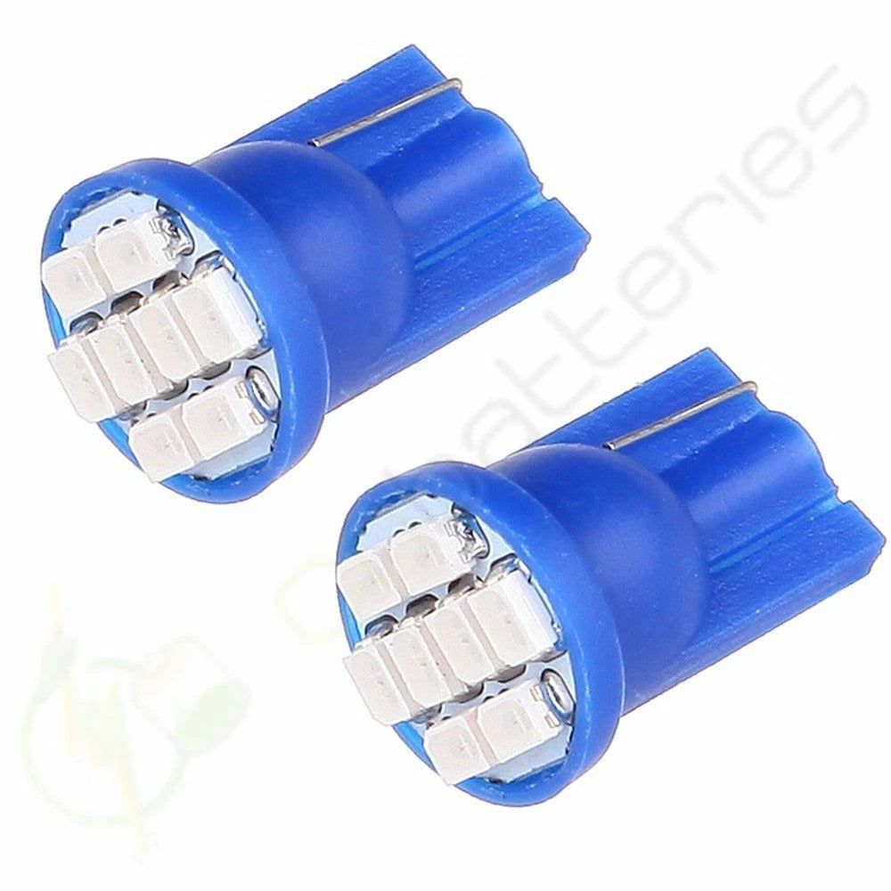 10X 168 920 W5W T10 8SMD LED License Plate Tag Light Bulbs Blue