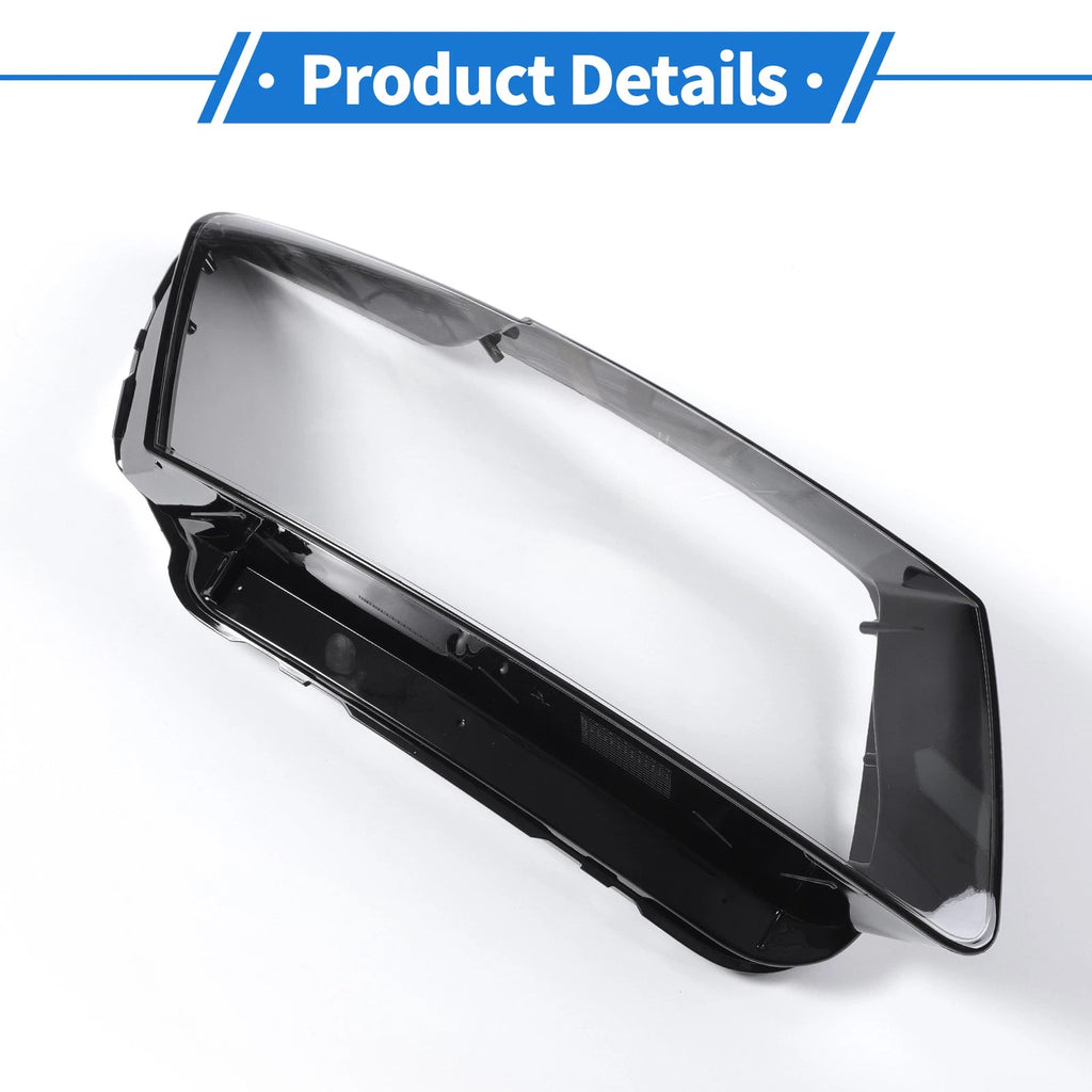 1 Pc Headlight Lens Cover for Audi Q5 (2009–2012) Black