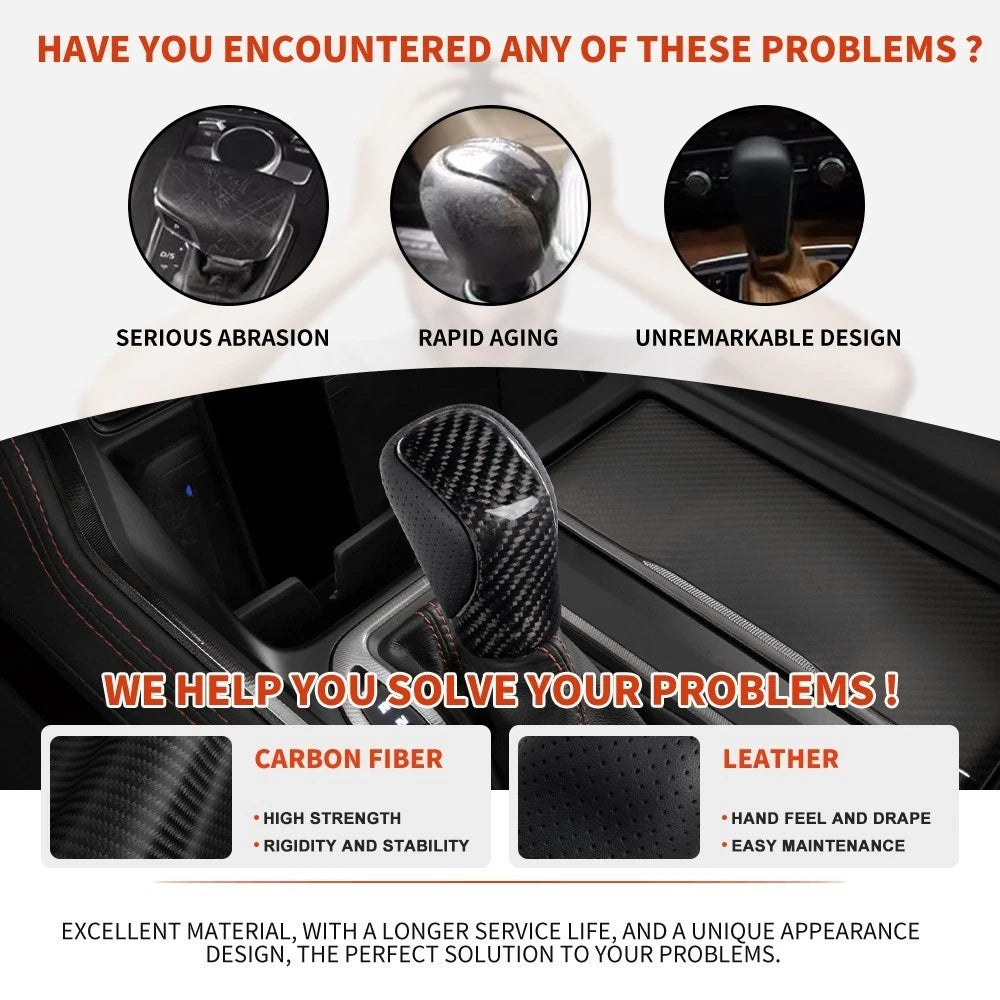 Carbon Fiber Gear Shift Knob for Lexus ES350 GS350 GX IS300 NX300 RC RX450 (2007–2021)
