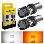 2X 1157 Amber White Switchback LED Turn Signal Light Bulb for AUXITO
