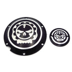 Black Gear Skull Engine Derby Timer Cover for Harley Sportster XL 883 1200 (2004–2023)