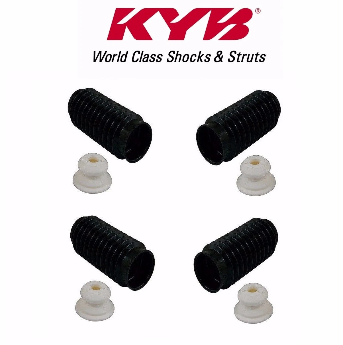 Set of 4 KYB SB103 Suspension Strut Bellow Boot & Cushions for