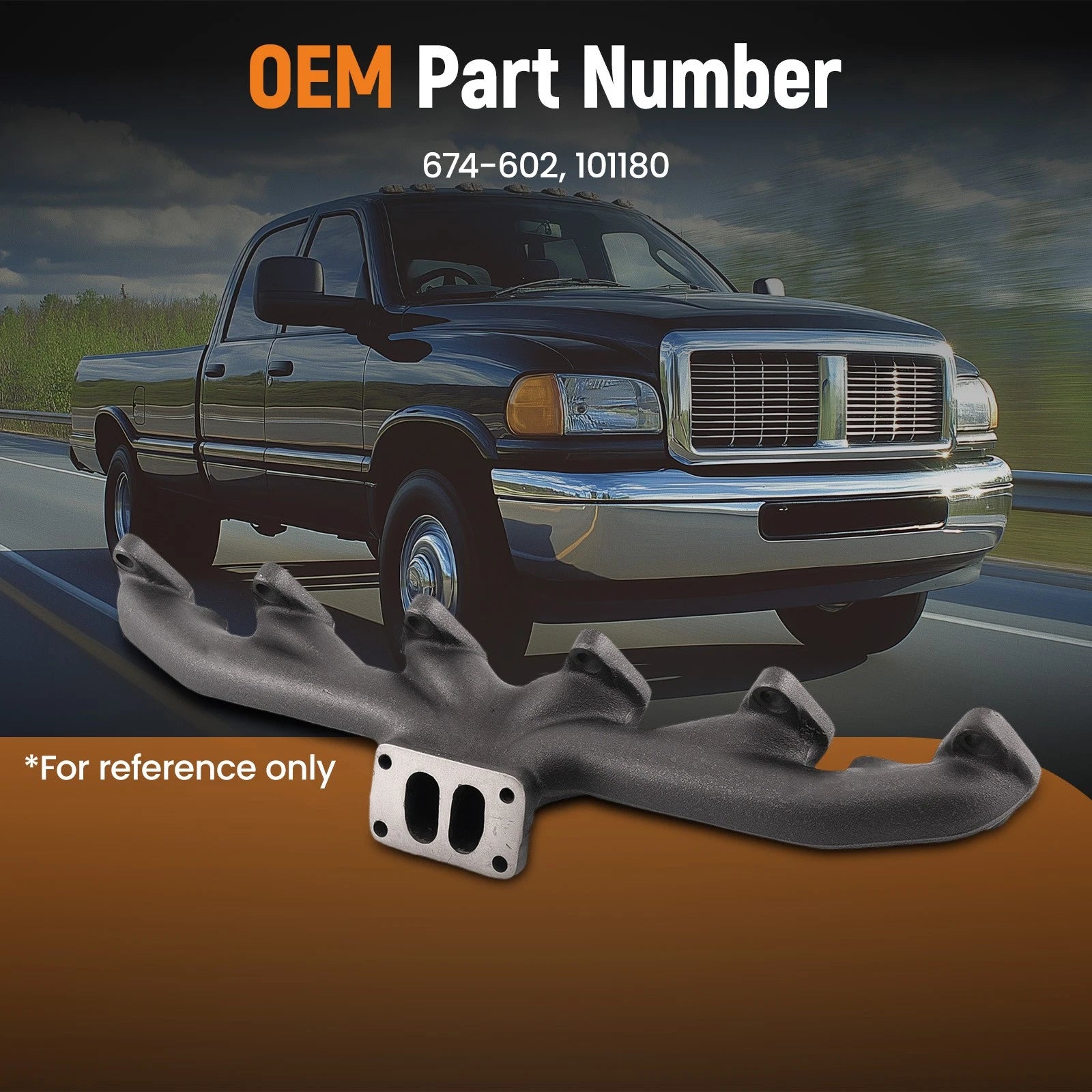 Exhaust Manifold with Gaskets for Dodge Ram 2500/3500 5.9L (1999–2002)