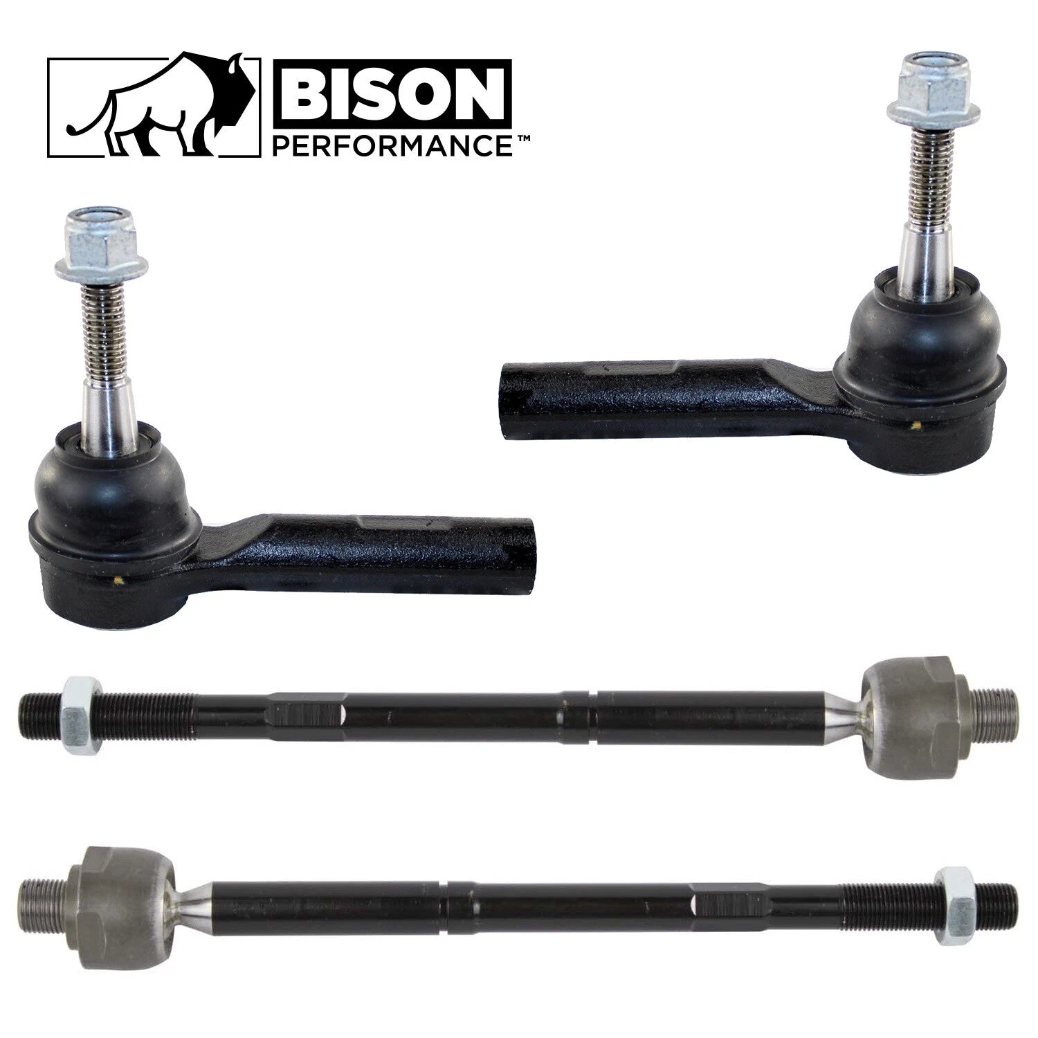 4pc Inner & Outer Steering Tie Rod End Kit for Buick Chevy (FWD)