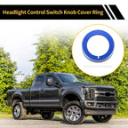 Headlight Control Switch Knob Cover Ring for Ford F-150 (2016–2021) Blue