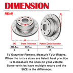 Rear Disc Rotor Brake Pads for Chevy Tahoe Silverado 1500 (2000-2006)