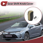 1Pc Gear Shift Knob Cover for Toyota Corolla (2014–2018) Beige Faux Leather