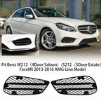 Pair Front Bumper Fog Lamp Grille for Mercedes-Benz E-Class W212 (2013–2015)