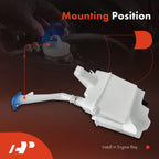 Windshield Washer Reservoir with Cap & Pump for Nissan Sentra (2013-2017)