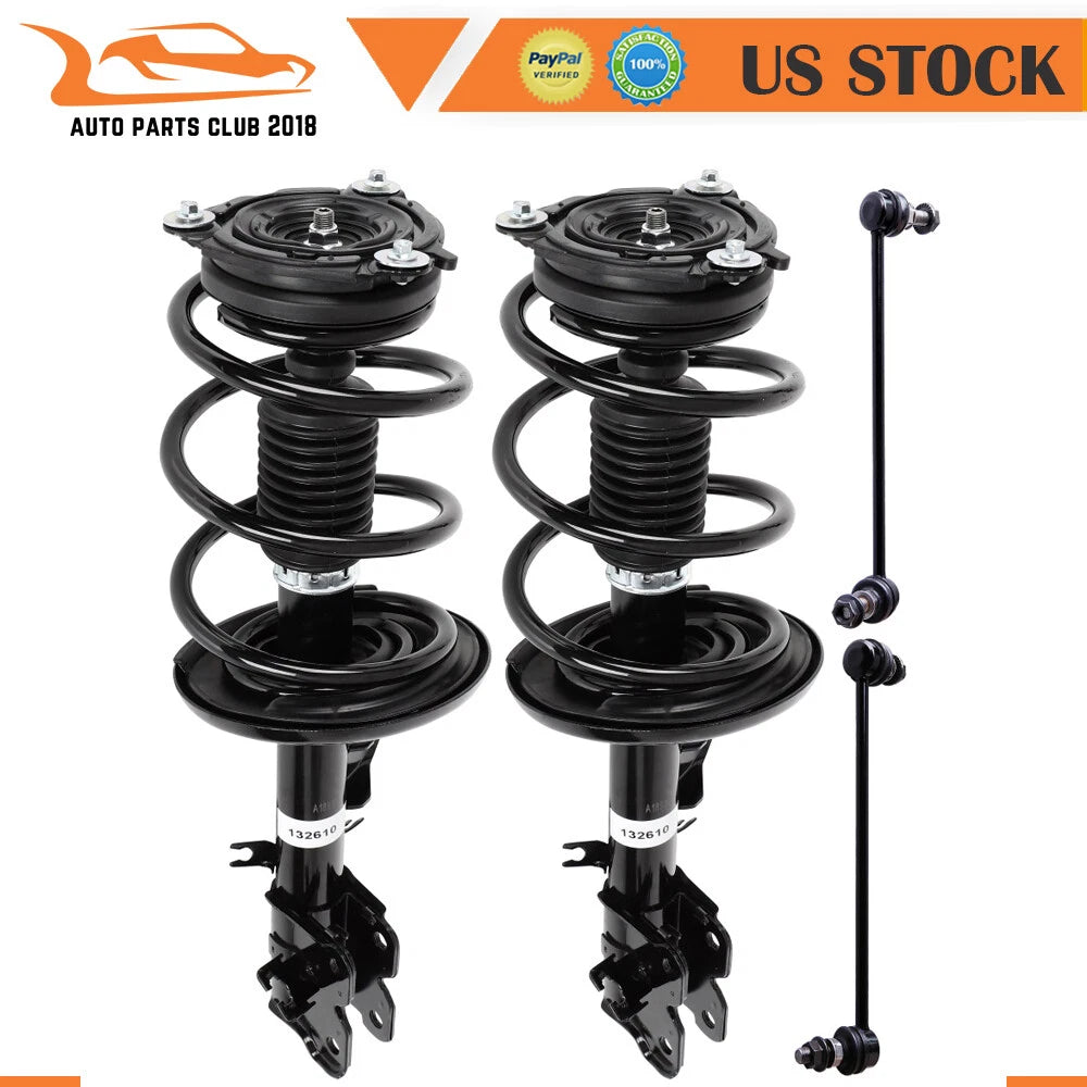 Front Struts with Coil Spring Assembly Sway Bar Kit for Nissan Quest (2011–2017)