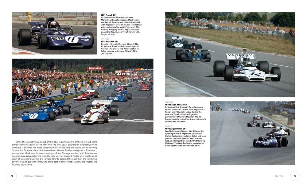 Formula 1 75 Years Book for Car Enthusiasts
