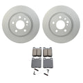 Set of 2 Hella Rear Rotors & Akebono EURO Ceramic Pads for W140 S500 S600
