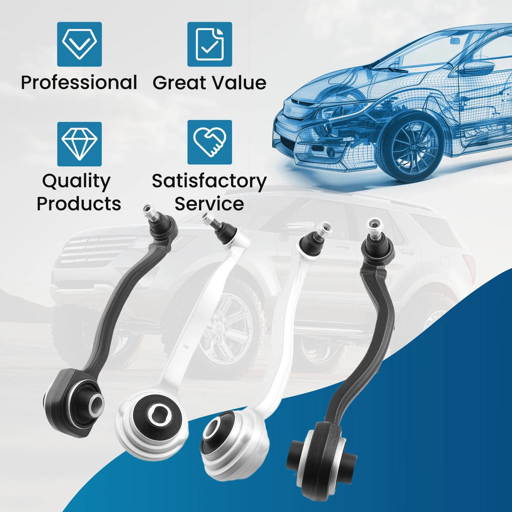 Set of 4 Front Lower Control Arms with Ball Joints for Benz (2002–2011)
