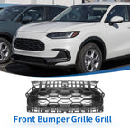 Front Upper Hood Bumper Grille for Honda HR-V (2023–2024) ABS Black