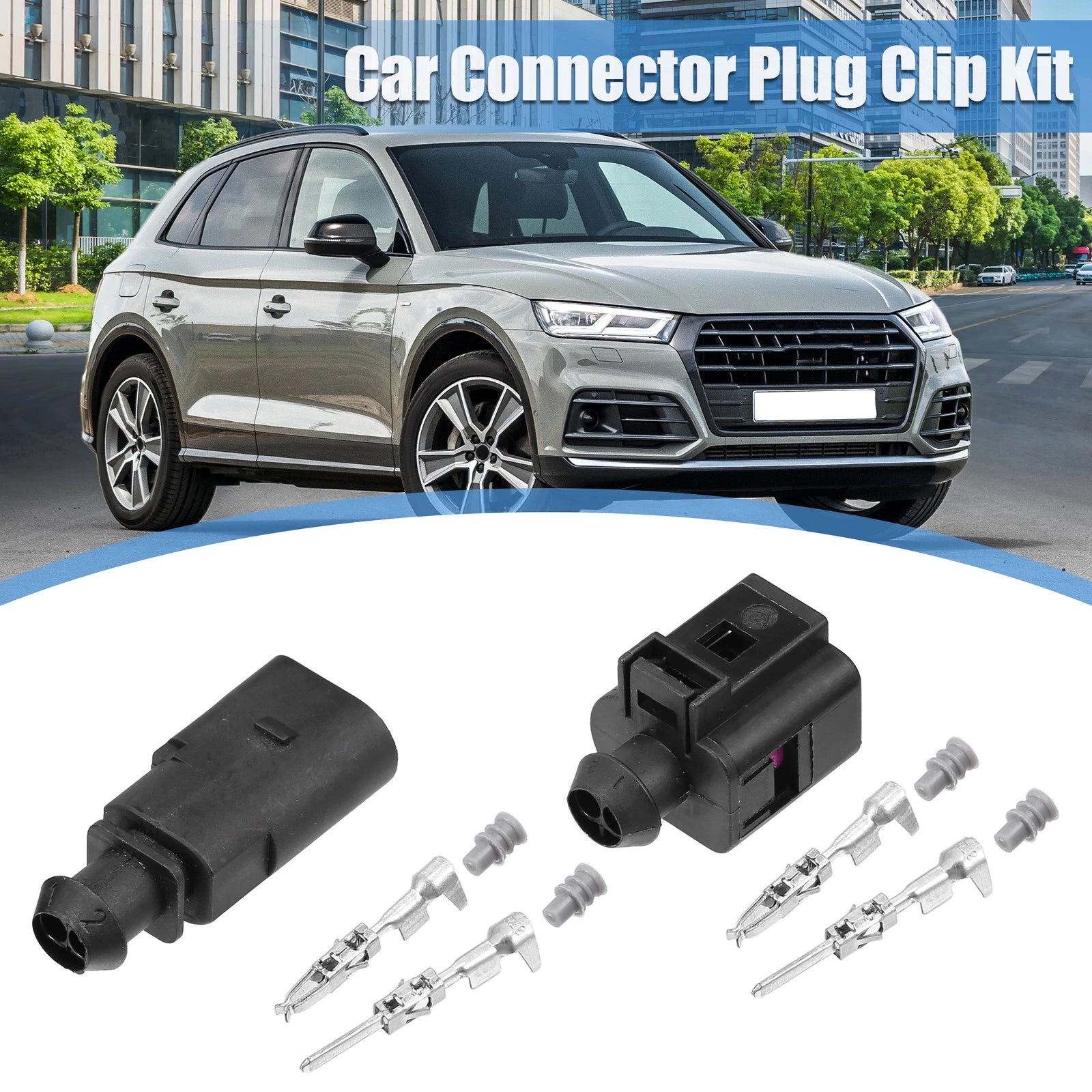 2X 1J0973802/1J0973702 Connector Sensor Set for VW Audi 