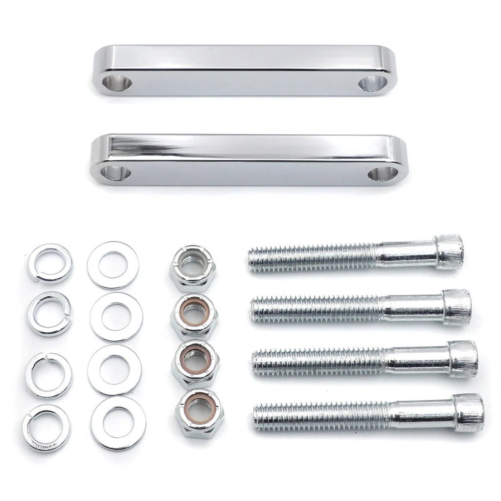 Set of 2 Chrome Front Fender Brackets for Harley Touring (2014–2019)