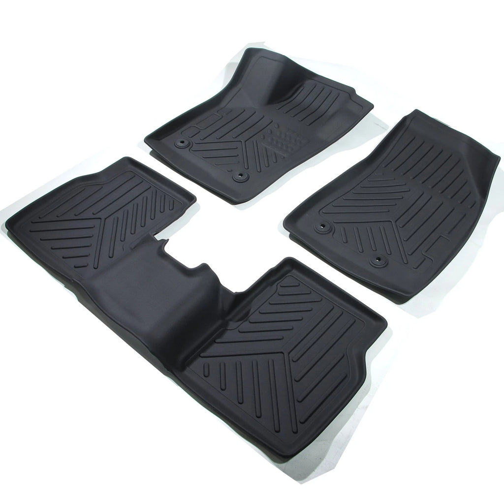 Set of 2 3D Floor Mats for Jeep Compass (2017–2026) TPE Rubber All Weather