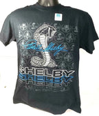 Shelby Cobra T-Shirt Black With Cobra Snake Emblem for Unisex (All Years)