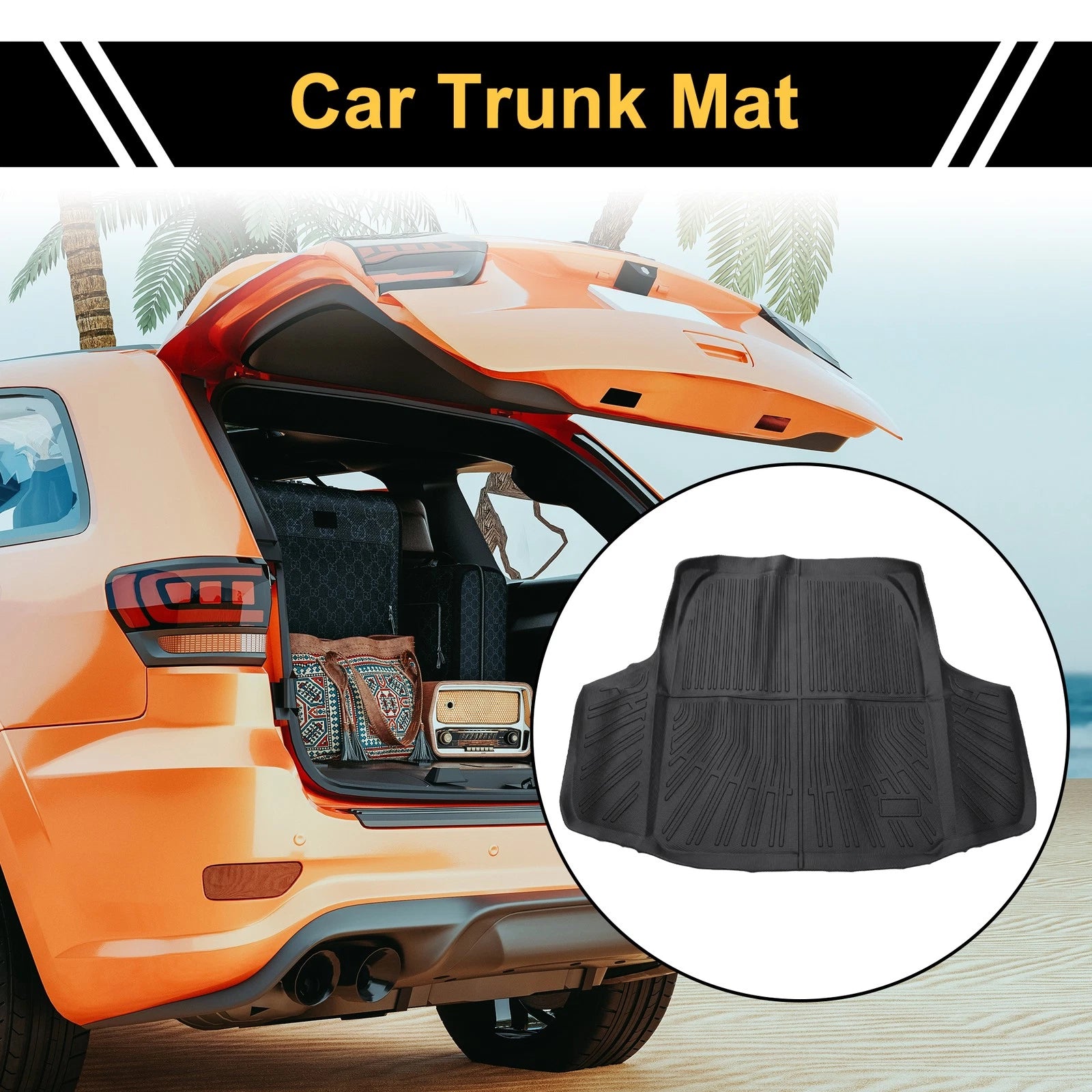 Cargo Liner Rear Trunk Mat for Honda Accord (2023–2024) TPE Stripe Pattern