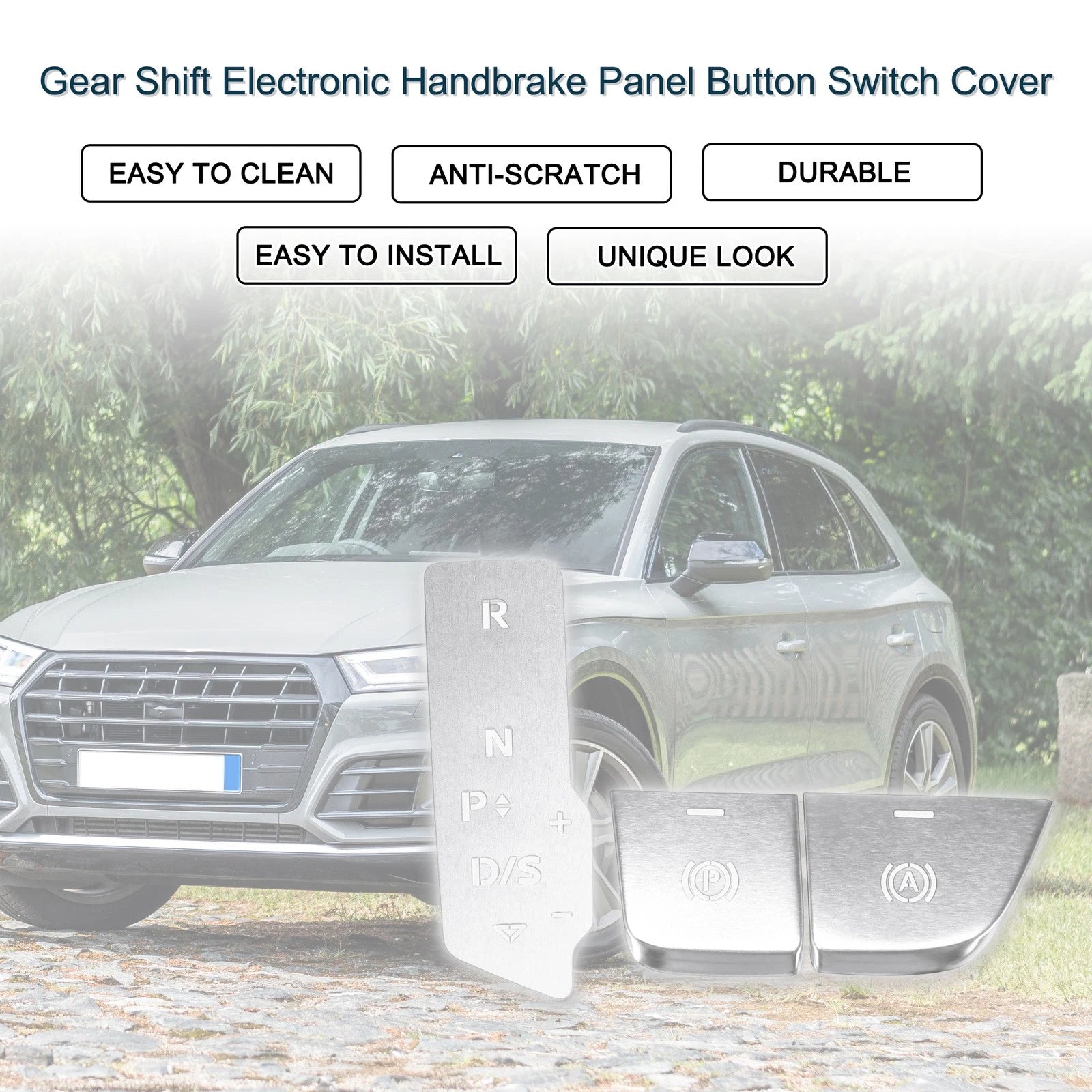 Gear Shift Handbrake Panel Button Switch Cover for Audi Q5 (2009–2017)