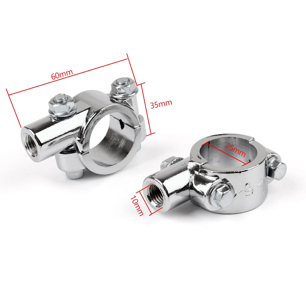 Handlebar Mirror Mount Holder Clamp Adaptor for Motorcycle Bike (1" 25mm)