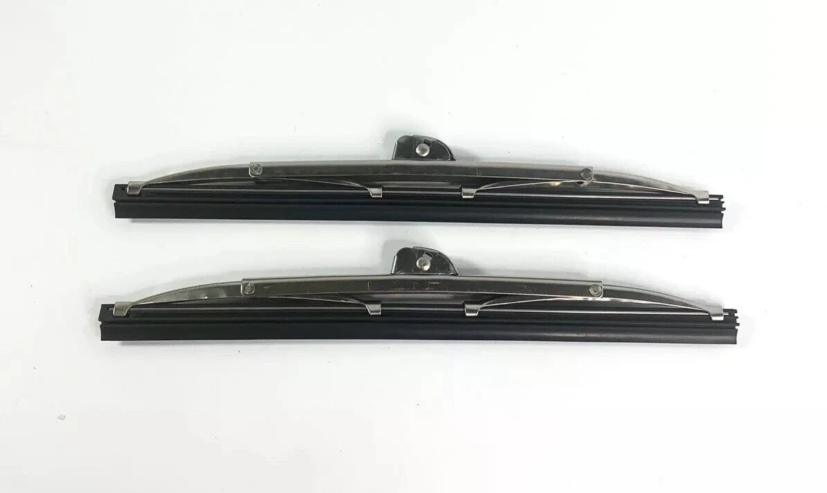 8 Inch Polished Stainless Front Windshield Wiper Blades for Pair (Wrist) (2006–2016)