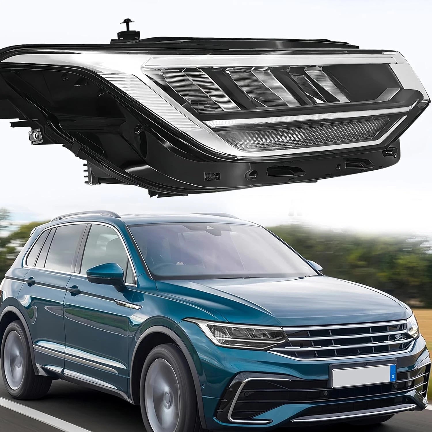LED Headlight for Volkswagen Tiguan (2022–2024) Right Passenger Side