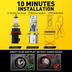 2X AUXITO 9007 HB5 LED Headlight Bulbs for Hi Lo Beam (6500K White)