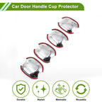 Door Handle Cup Protector for Toyota Highlander, Camry, Avalon (Silver Tone)