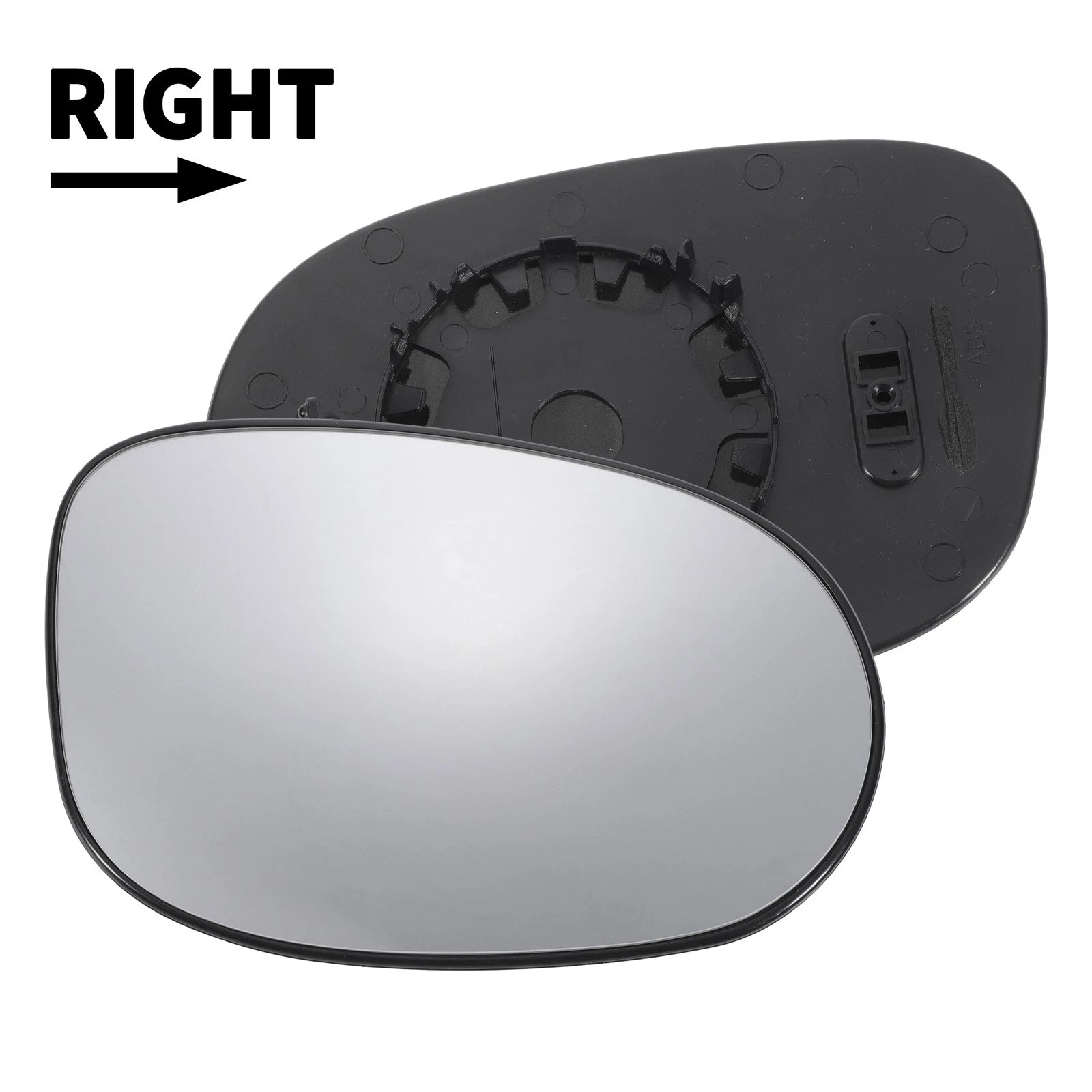 Right Side White Convex Mirror Glass for Ford Ka (2008–2017)