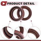 2X Oil Seal Rotary Shaft Seal for Various Models (22x32x10mm) FKM Rubber