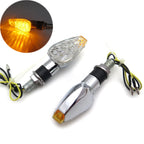 LED Motorcycle Dual Sport Turn Signal for Suzuki Kawasaki Honda Yamaha (Chrome)