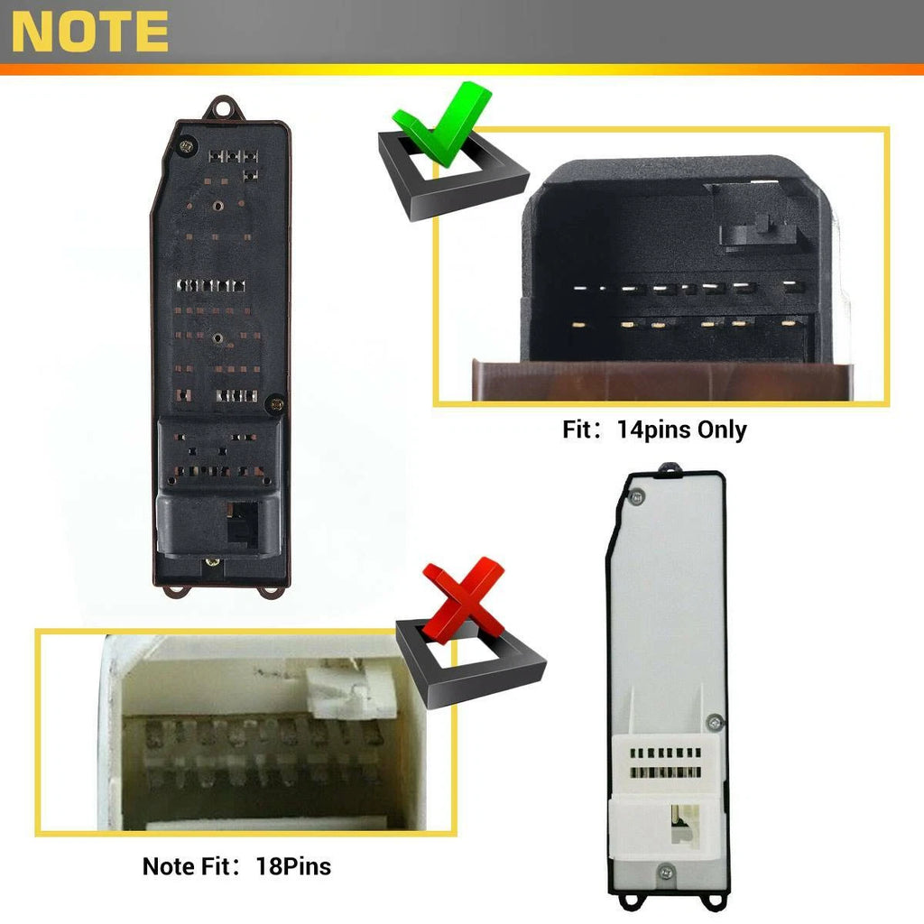Front Left Power Window Switch for Toyota Camry (2002–2006)