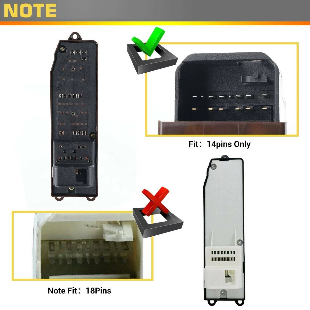 Front Left Power Window Switch for Toyota Camry (2002–2006)