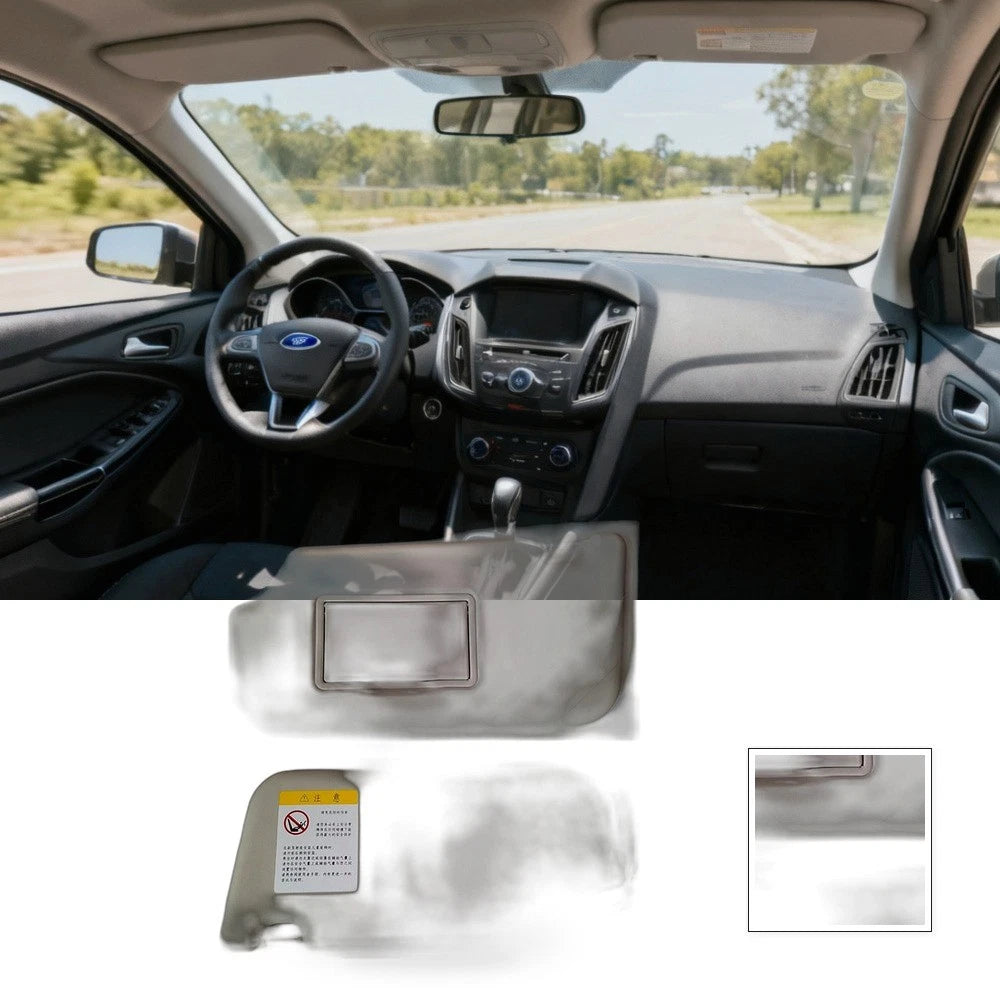 Sun Visor with Vanity Mirror for Ford Focus (2012–2018) Right Passenger