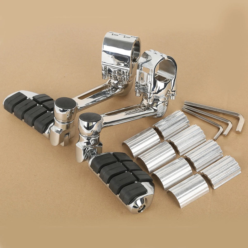 Set of 2 Chrome Footrests Footpegs for Honda Goldwing GL1800 (2001–2023)