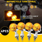 4X Motorcycle Turn Signal Lights Amber for Kawasaki Honda Suzuki