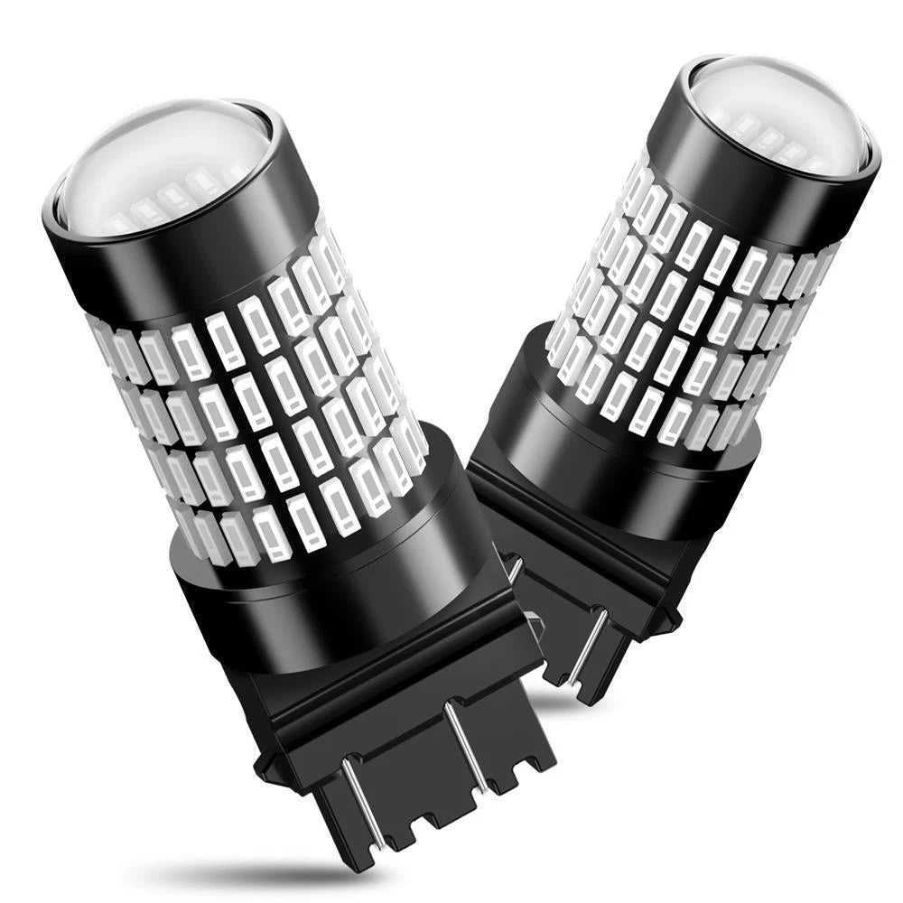 2X AUXITO 3157 3156 LED Brake Tail Stop Light Bulbs 2800LM Super Red