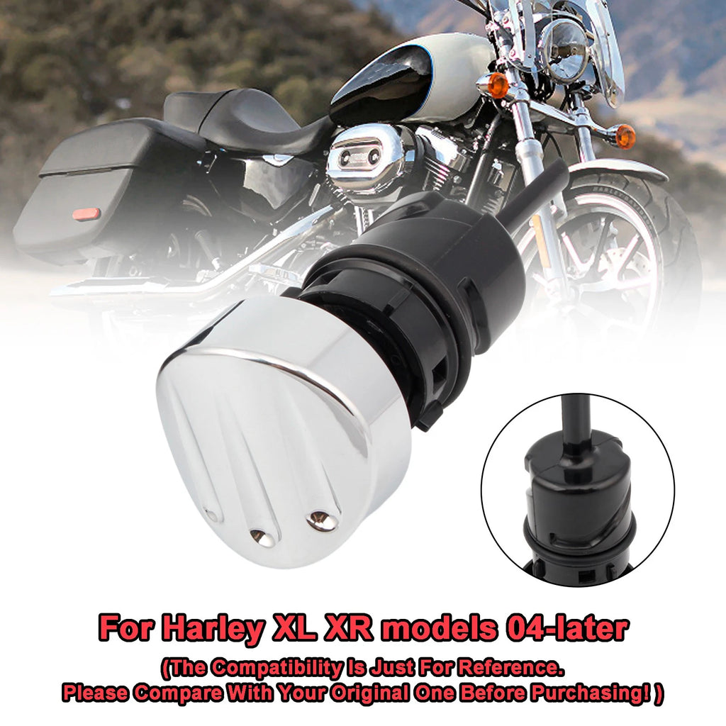 Oil Dipstick Tank Cap Plug for Sportster XL883 XL1200 (2004–2016) Silver